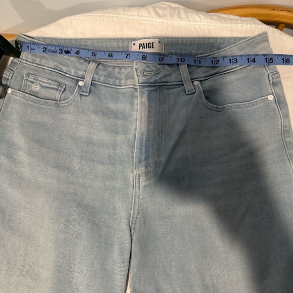Paige Cindy Crop High Rise Straight Leg Jeans Women’s Size 29 Light Wash - Picture 7 of 7